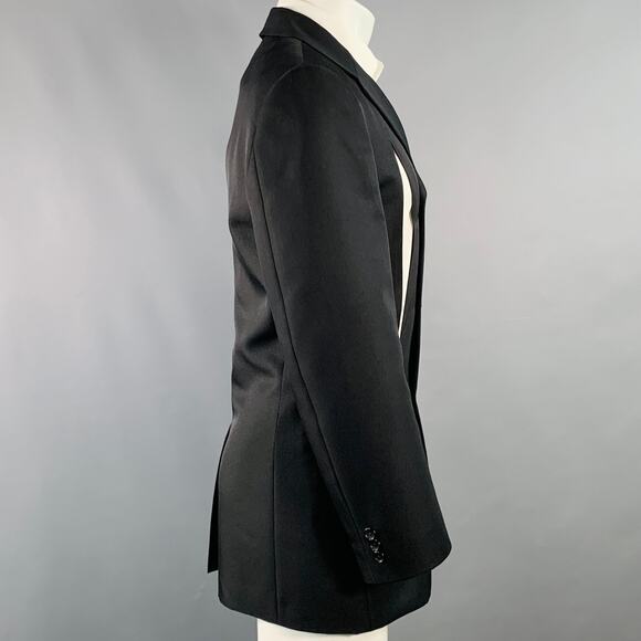COMME des GARCONS HOMME PLUS AD2024 Size M Black Twill Wool Cutout Sport Coat - Picture 3 of 9